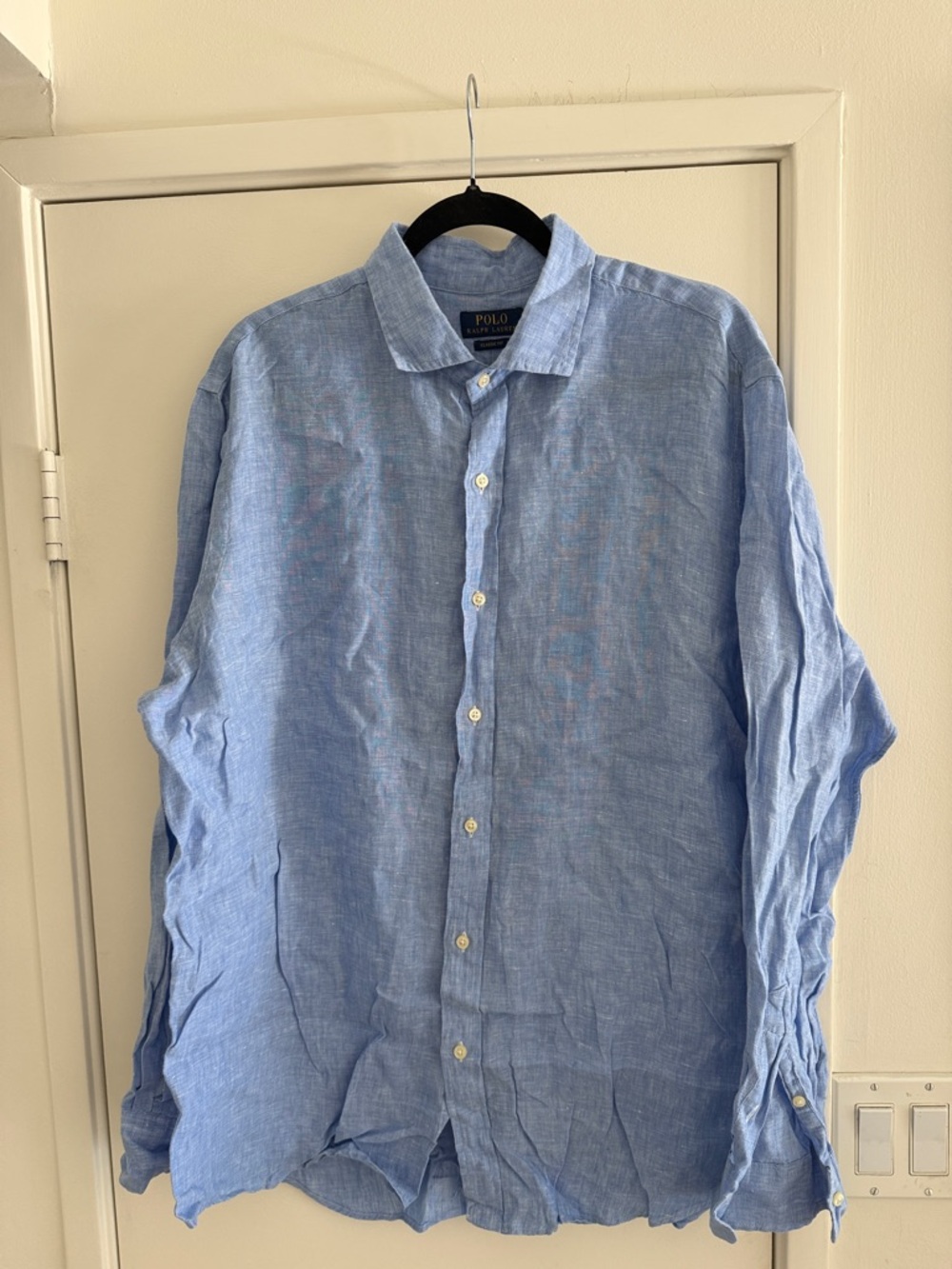 Polo by Ralph Lauren Light Blue Linen Casual Button-Down Shirt